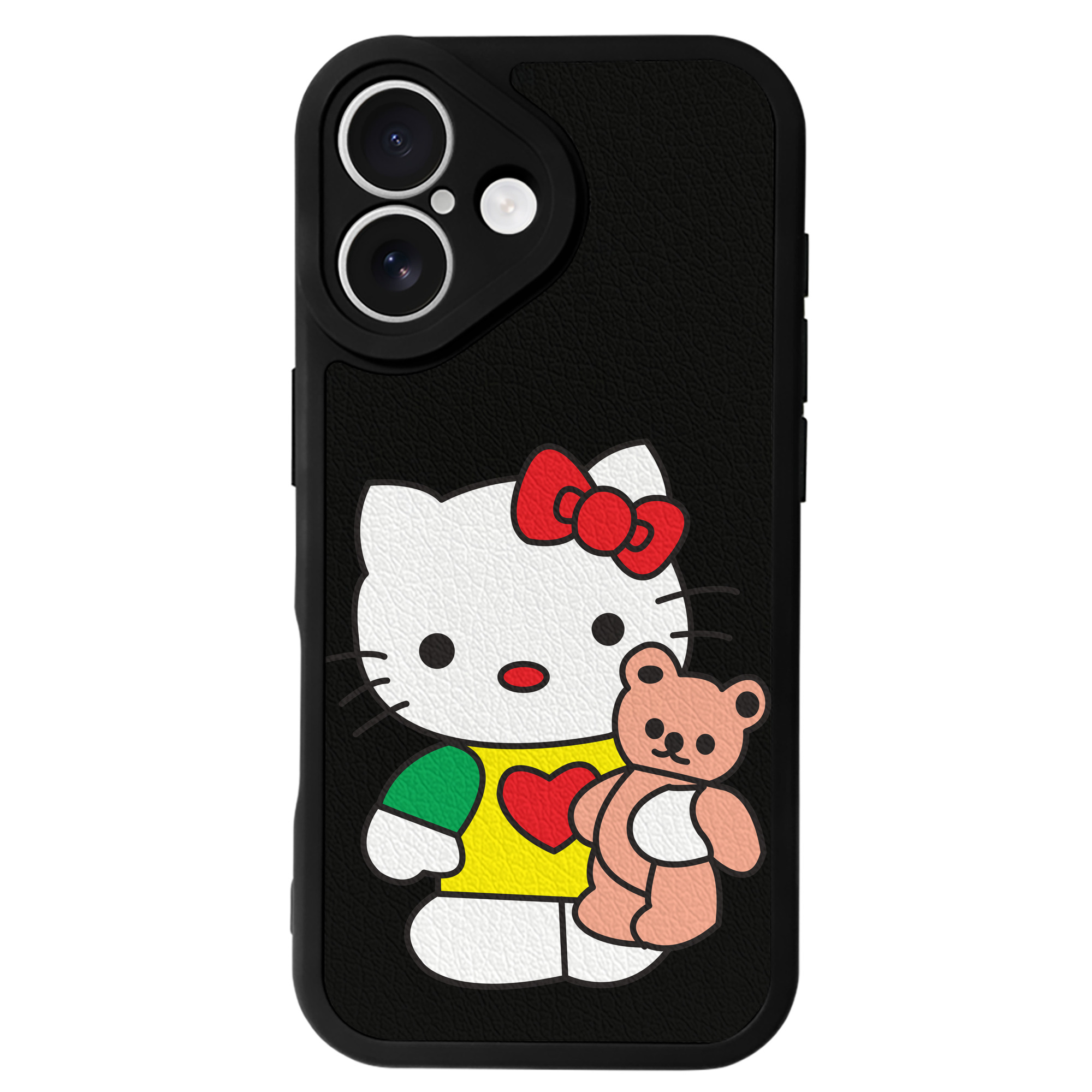 （画像用） Hello Kitty ハローキティ 【iPhone 16シリーズ対応】シリコンスマホケース（レザー調） 材質：シリコン